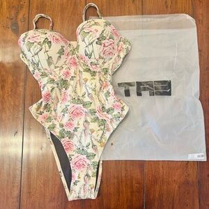 TA3 Thorny Rose Corset Swimsuit Hi Cut Lushy L Short D/DD NWT